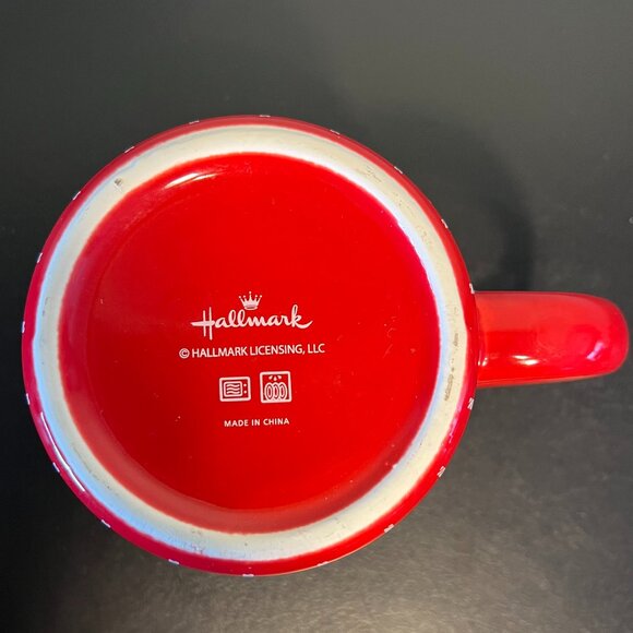 Set of 2 HALLMARK Red and Green Enamel Look Camping Style Checked Ceramic Mugs - Picture 15 of 15